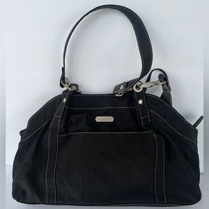 Baggallini Black Canvas Handbag Purse